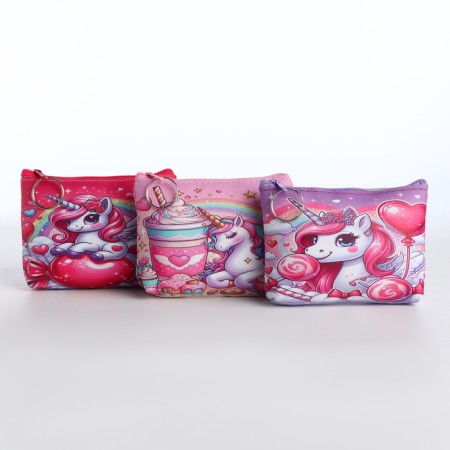 Children's wallet with a zipper, color mix