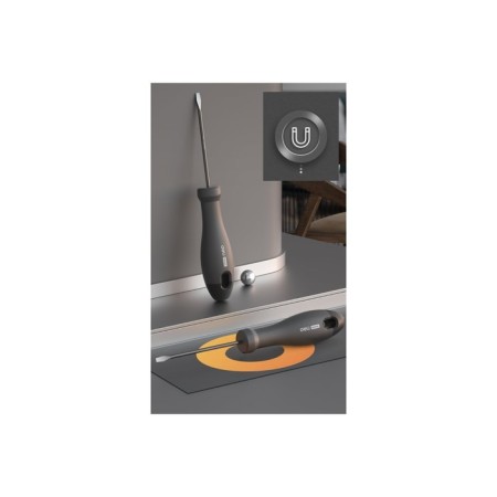 Schlote screwdriver Deli "Home Series Black", handle made of softtach plastic, 3 x 75 mm-2