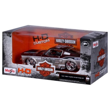 MASTO Die-Cast Harley-Davidson 1967 Ford Mustang GT, 1:24, Black-Orange color-12