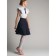 Blouse with a removable bow, height 146 cm