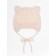 A cap on ties with ears Children's Amarobaby Pure Love Kitten, with a lining, size 46-48 cm, milk color