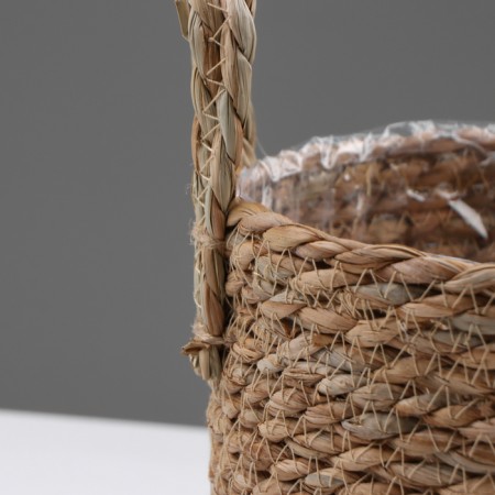 Kashpo wicker "Kenya" cylinder with handles, 17.5x17.5x16 cm, natural-2