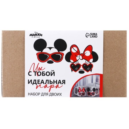 Set of paired mugs, 350 ml "perfect pair", Mickey and friends-6