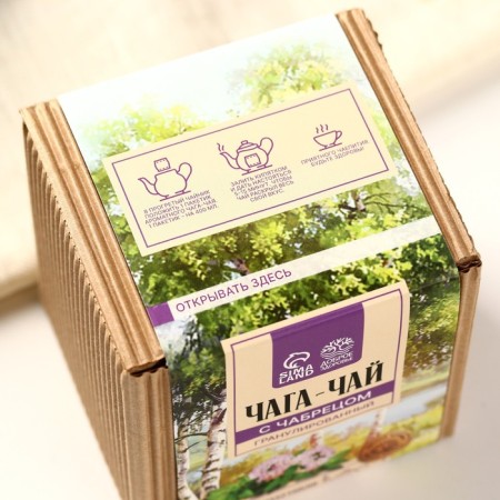 Chaga tea with thyme, strengthening the nervous system, improving the quality of sleep, 50 g.-3