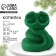 The piggy bank "Snake", green, 15.5 x 12.5 cm