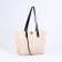 Zipper bag with lightning, beige color