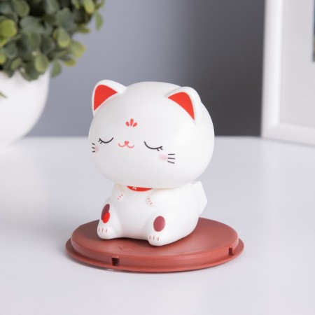Plastic pendulum from the solar battery "cat manki-naeko sleeping" 10x10x10.3 cm-3