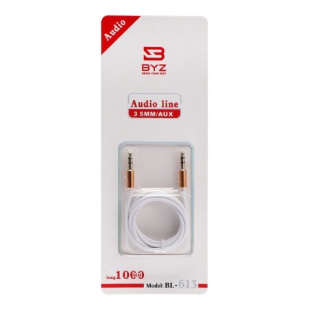 Audio BYZ BL-613, Jack 3.5 mm (M) -Jack 3.5 mm (M), 1m, white-1