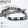 Bracelet Ceramics "Rhythm", black color in silver, 20.5 cm