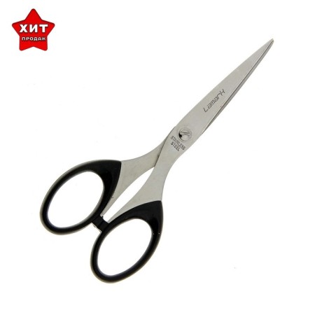 Scissors Lamark, 15.2 cm, colored ergonomic plastic handles, mix-1