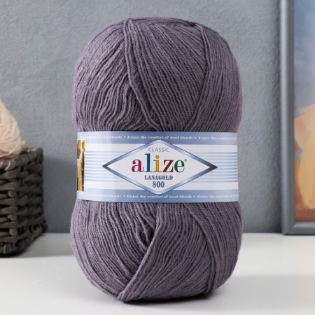 Yarn "Lanagold 800" 49% wool, 51% acrylic 730m/100g (348)