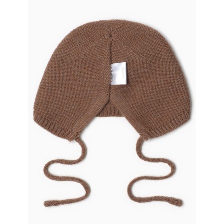 Hat knitted baby I r.48-50, col. coffee-6