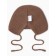 Hat knitted baby I r.48-50, col. coffee