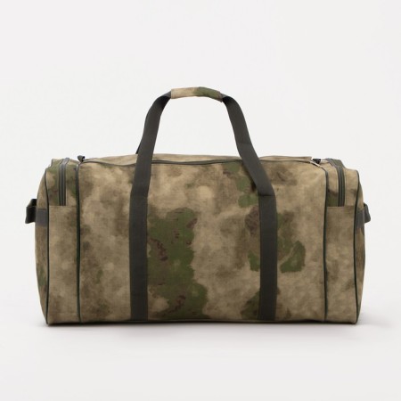Road bag on lightning, 3 outer pockets, long belt, camouflage color/green-1