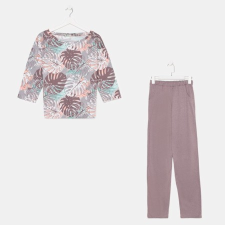 Costume (longshit, trousers) female "oasis" color is light brown, size 46-6
