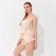Female pajamas (T -shirt, shorts) minku: Light touch color beige, size 48