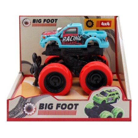 Friction Funky Toys, with graffiti, with crash effect, 4x4, blue color-1