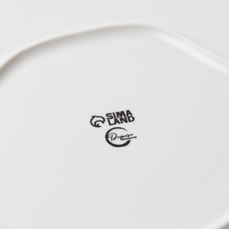 Ceramic plate "White Marble", 27 cm, white color-7