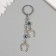 Keychain from the evil eye Metal "two horseshoes" 9 cm
