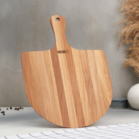 ADELICA Board "Pizza Lapata", the working part is 30 × 29 cm, handle 13 cm, oak