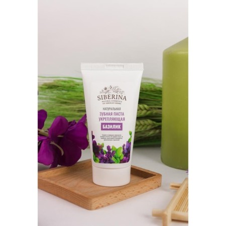 Natural toothpaste strengthening "Basil", 50 ml-1
