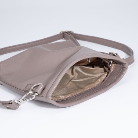Cross-Bodi Bag on a zipper, the color is gray-beige-6