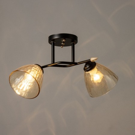 Chandelier "Charlene" 2he27 40W Black 46x25x26 cm Bayerlux-2