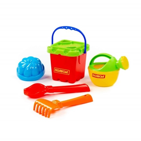 Sanding set No. 169: bucket-fortress, strainer, scoop, robbery, 1 mold, watering can