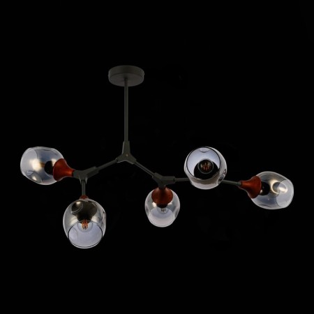 Ceiling EVOLUCE lamp. Sle113402-05. Ciotolla. 5x60 watts, E27, 92x59x50 cm, gray color, dark tree-3