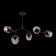 Ceiling EVOLUCE lamp. Sle113402-05. Ciotolla. 5x60 watts, E27, 92x59x50 cm, gray color, dark tree