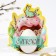 Postcard-holder for the Easter composition egg, 12.2 x 13.8 cm