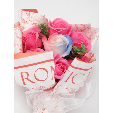 Bouquet of 6 pink roses and 1 designer rose-1