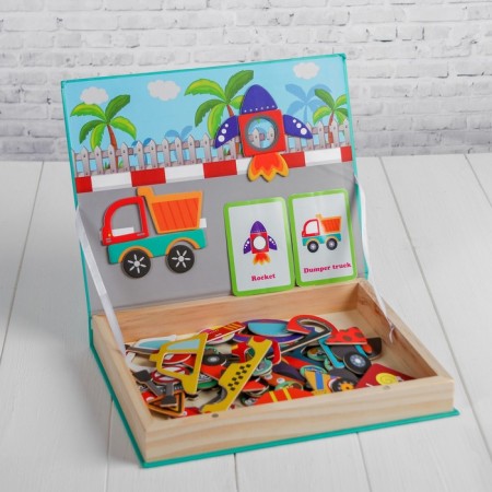 Magnetic designer "Transport" 3.5 × 26.5 × 20.5 cm