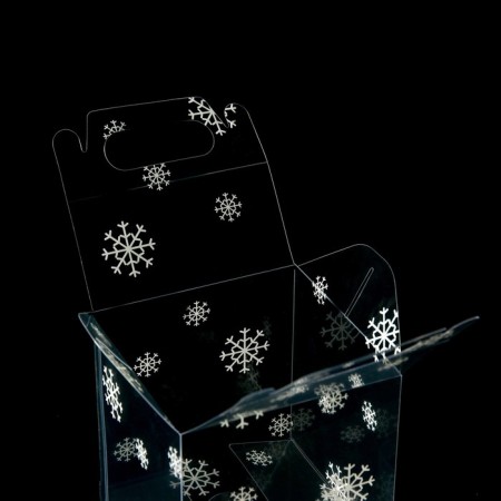 Folding box from PVC 11 x 11 x 11 cm "Festive mood"-6