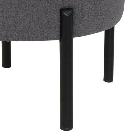 Pouffer "Charlie", 400 × 400 × 450 mm, artificial wool Cardif 20, dark gray color-2