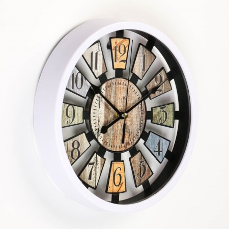 Wall clock, series: interior, discrete move, d-25 cm, aa, white-3