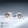 Earrings with rhinestones "Cuts" Classic cloves, d = 0.5 cm, white color in pink