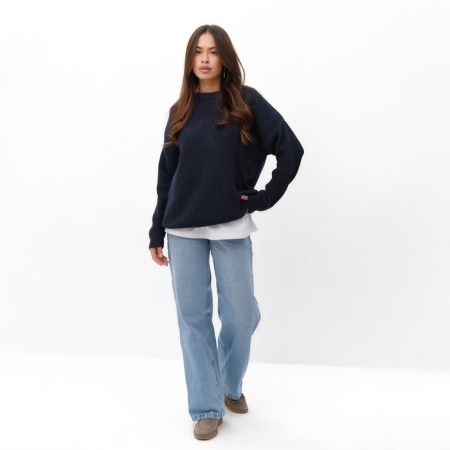 Jumper female MIST of large knit, blue, p. L (48-50)-1