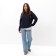Jumper female MIST of large knit, blue, p. L (48-50)