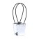 Silver flowers bag, moisture -resistant, 12 x 12 - 8 x 8 - 12.5 cm