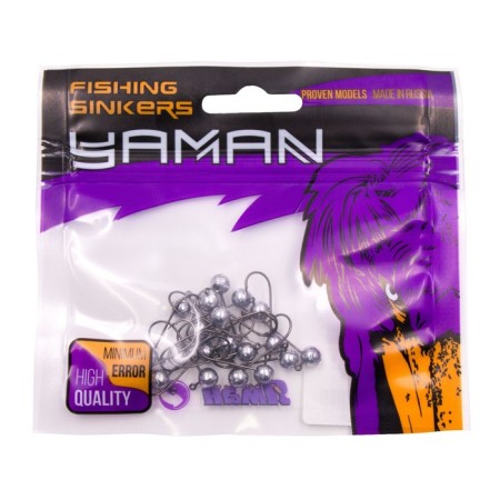 Jig ball without neck Yaman, packaging 20 pcs., Hook Kumho 2312, 1.5 g-2