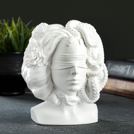 Kashpo - organizer "Gorgon Medusa" Belaya, 12.5x16x10.5cm