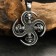 Protective amulet "Swastika Saturn", 35x35mm, metal