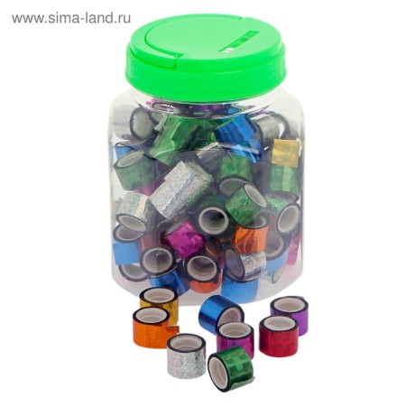 A set of 80 pieces, adhesive tape, holographic, 12 mm x 2m, mix