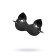 Mask "cat" closed, leather, black