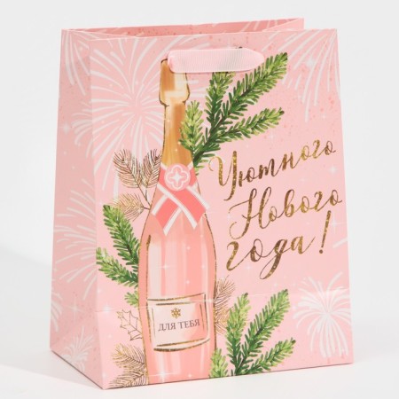 Laminated vertical package “For you”, MS 18 x 23 x 10 cm, New Year-2