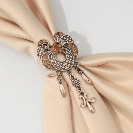 Ring for the scarf "lily graph", the color of gold in black gold