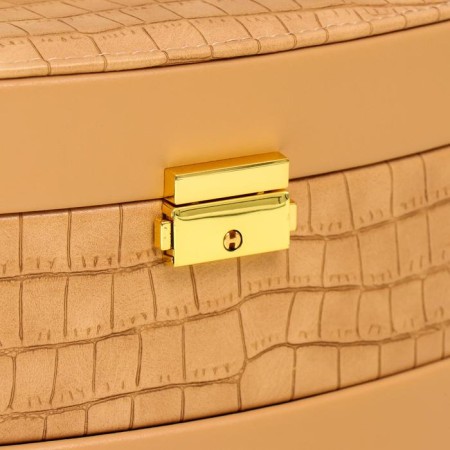 Casket to the leatherette to decorates the chest "Caramel python" Combined 13x15x21.5 cm-3