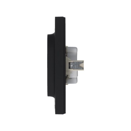 Double SE AtlasDesign, 16 A, 250 V, built -in, C/K, IP20, Karbon, Atn001024-5