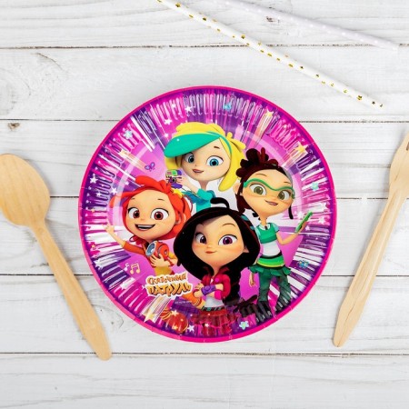 Paper plate "Fairytale Patrol", 18 cm, set 6 pcs.
